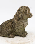 Vintage Reconsitituted Stone Spaniel Puppy or Dog Garden Ornament, Mid 20th C.
