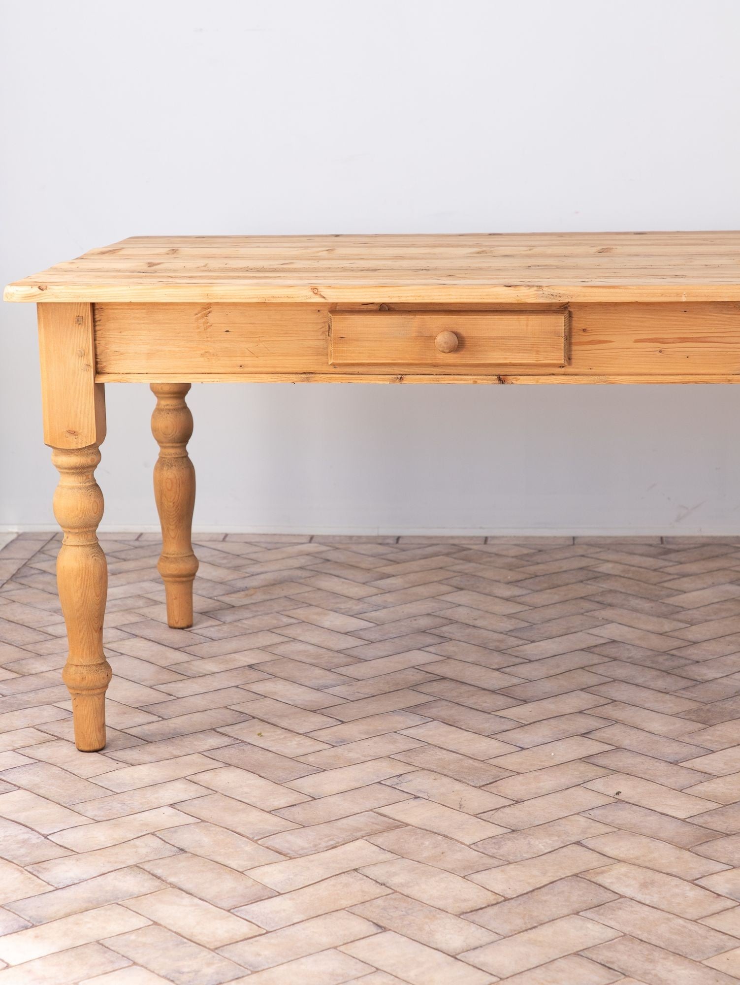 Vintage Pine Farmhouse Table, USA 1960s