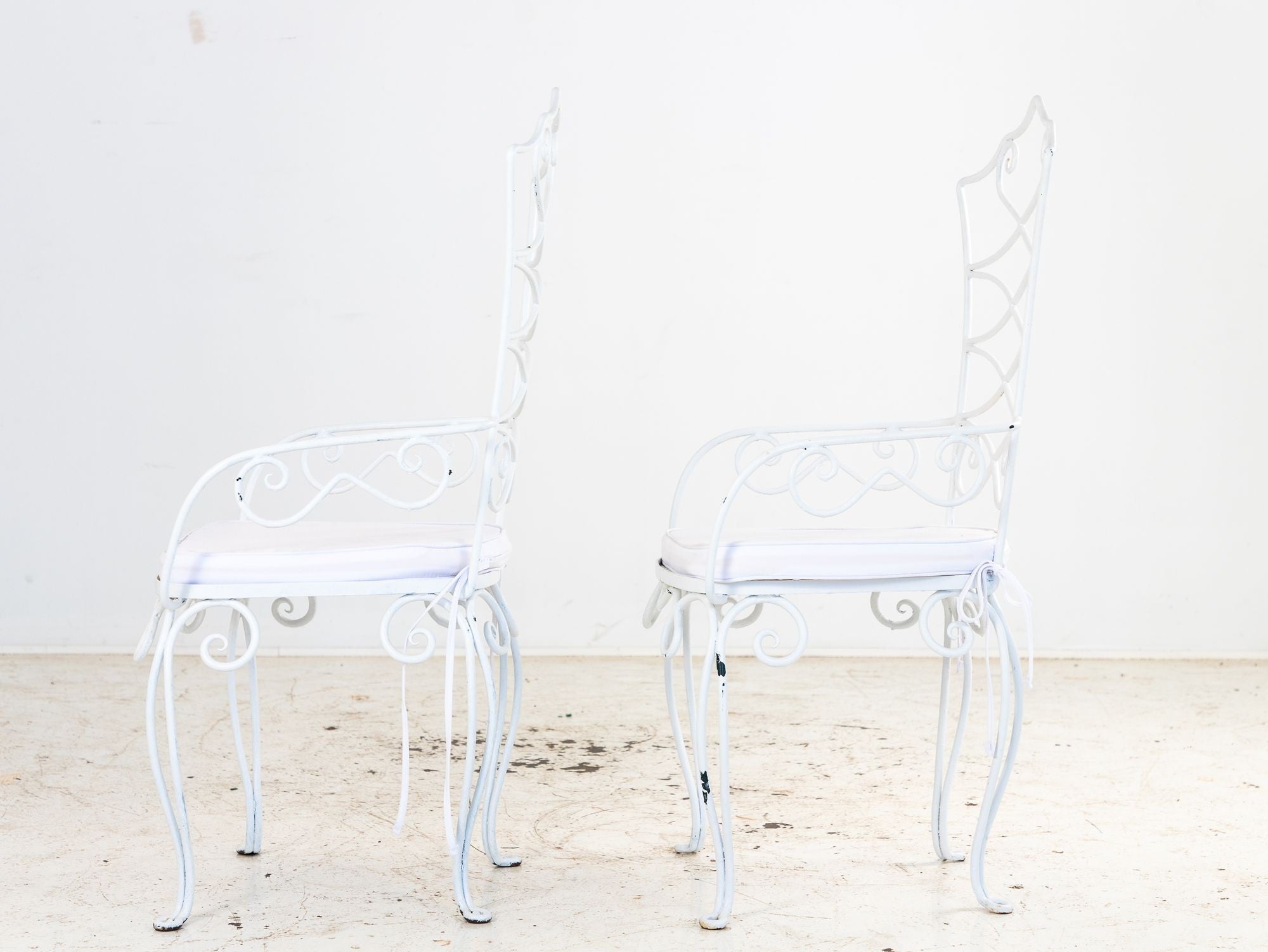 Rene Drouet French Bistro Chairs, Mid 20th Century, Pair