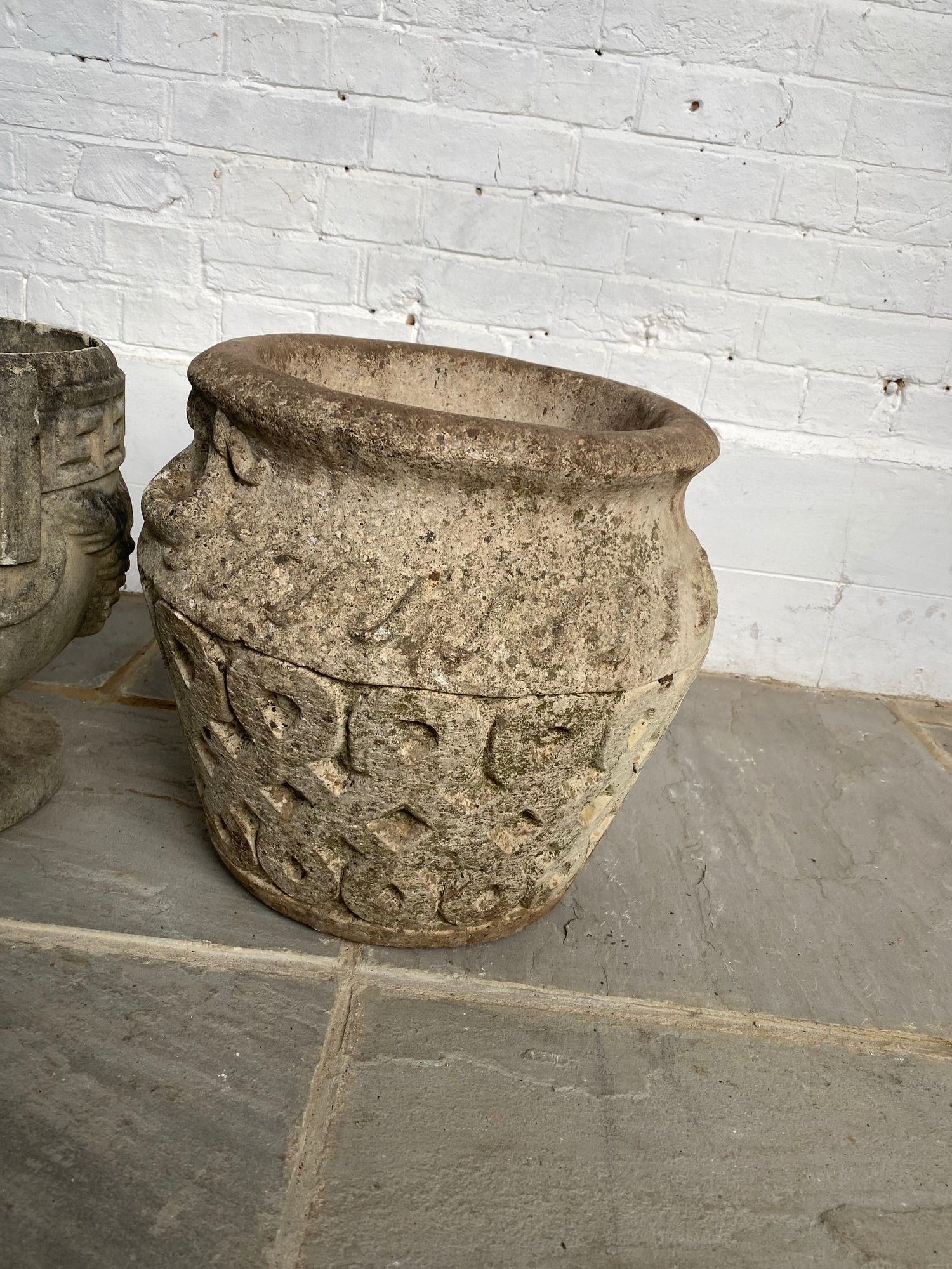 Reconstituted Stone Celtic Style Planter, England Mid 20th C.