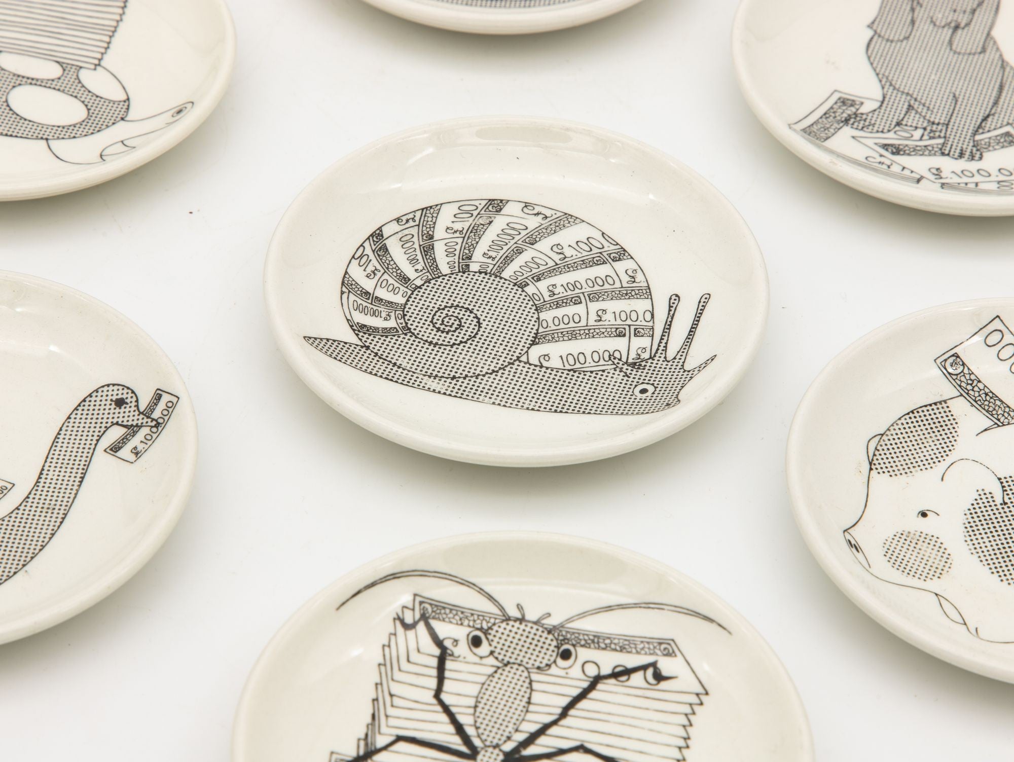 Set of Fornasetti Coasters - Snails