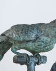 Bronze Sculpture of Three Parrots, Italy Mid 20th C.