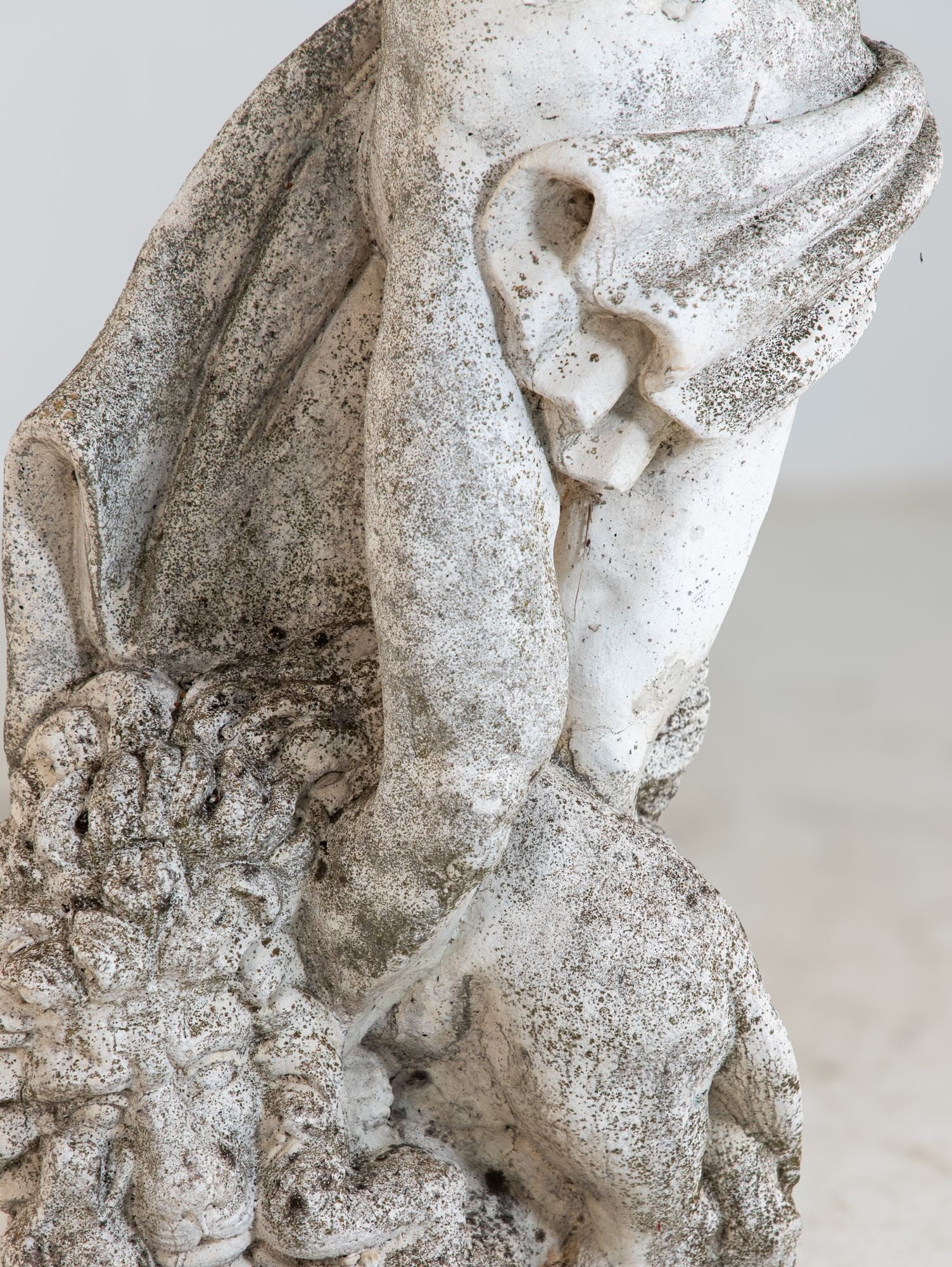 Weathered Stone Hercules Garden Statue, France Mid 20th C.