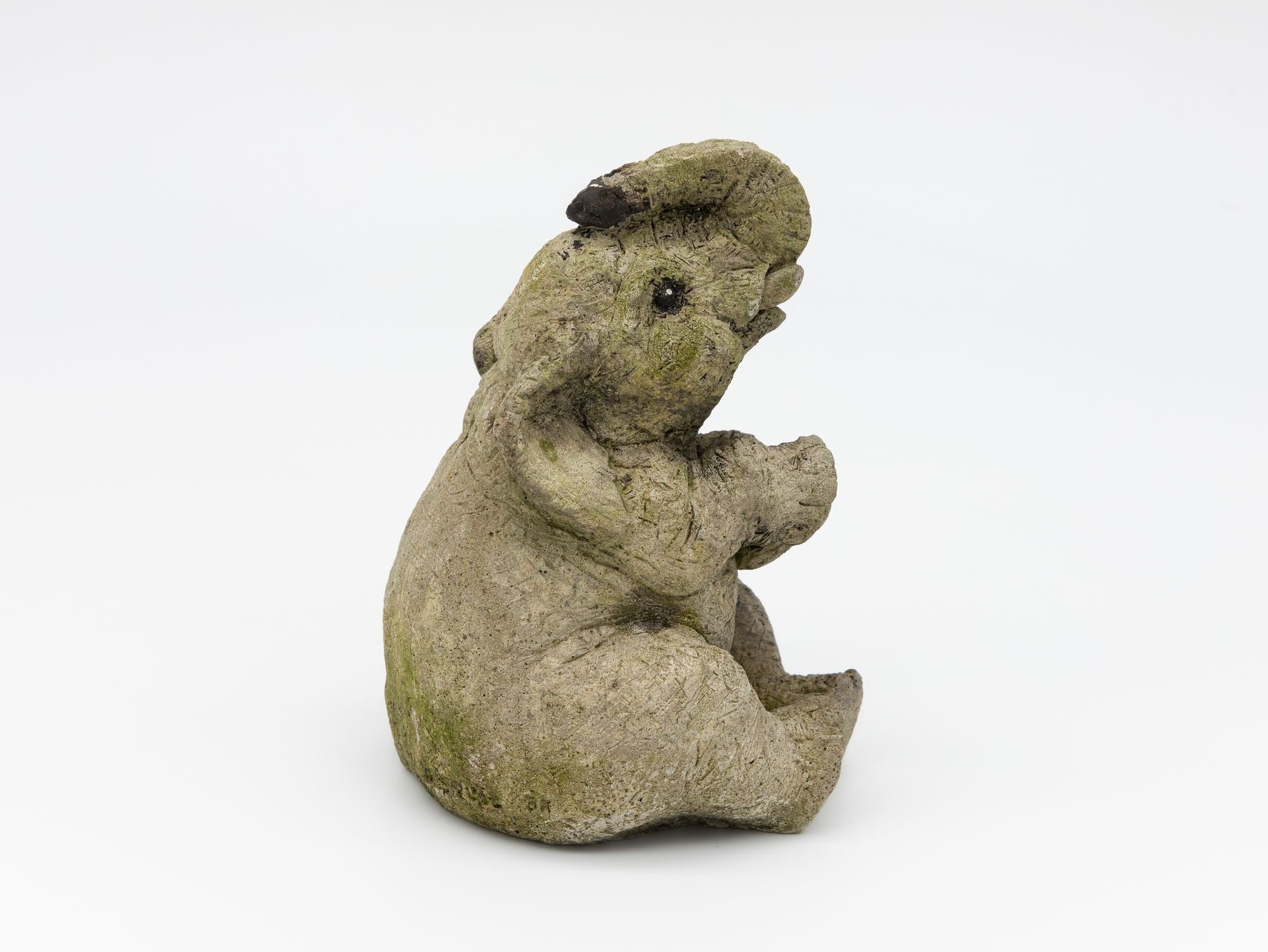 Composite Stone Elephant Garden Statue, England Late 20th C.