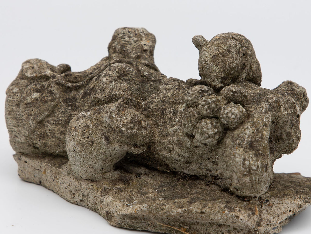 Reconstituted Stone Family of Mice Garden Ornament, England 20th C.