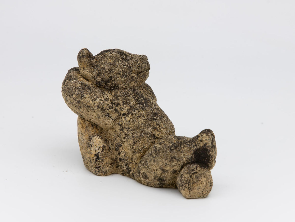 Reconstituted Stone Teddy Bear Garden Ornament, England 20th Century