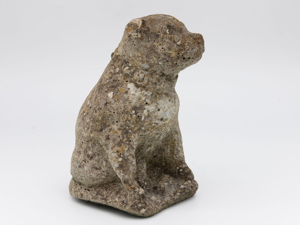 Composite Stone Bull Dog Garden Ornament, England 1970s
