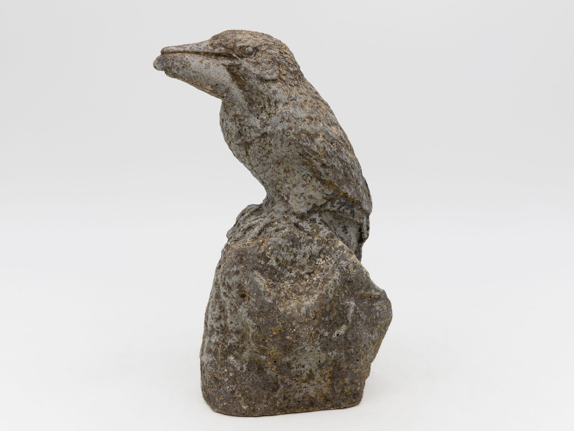 Reconstituted Stone Raven, English Mid 20th C.