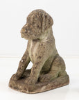 Pair of Composite Stone Boxer Dog Garden Statues, England 1960s