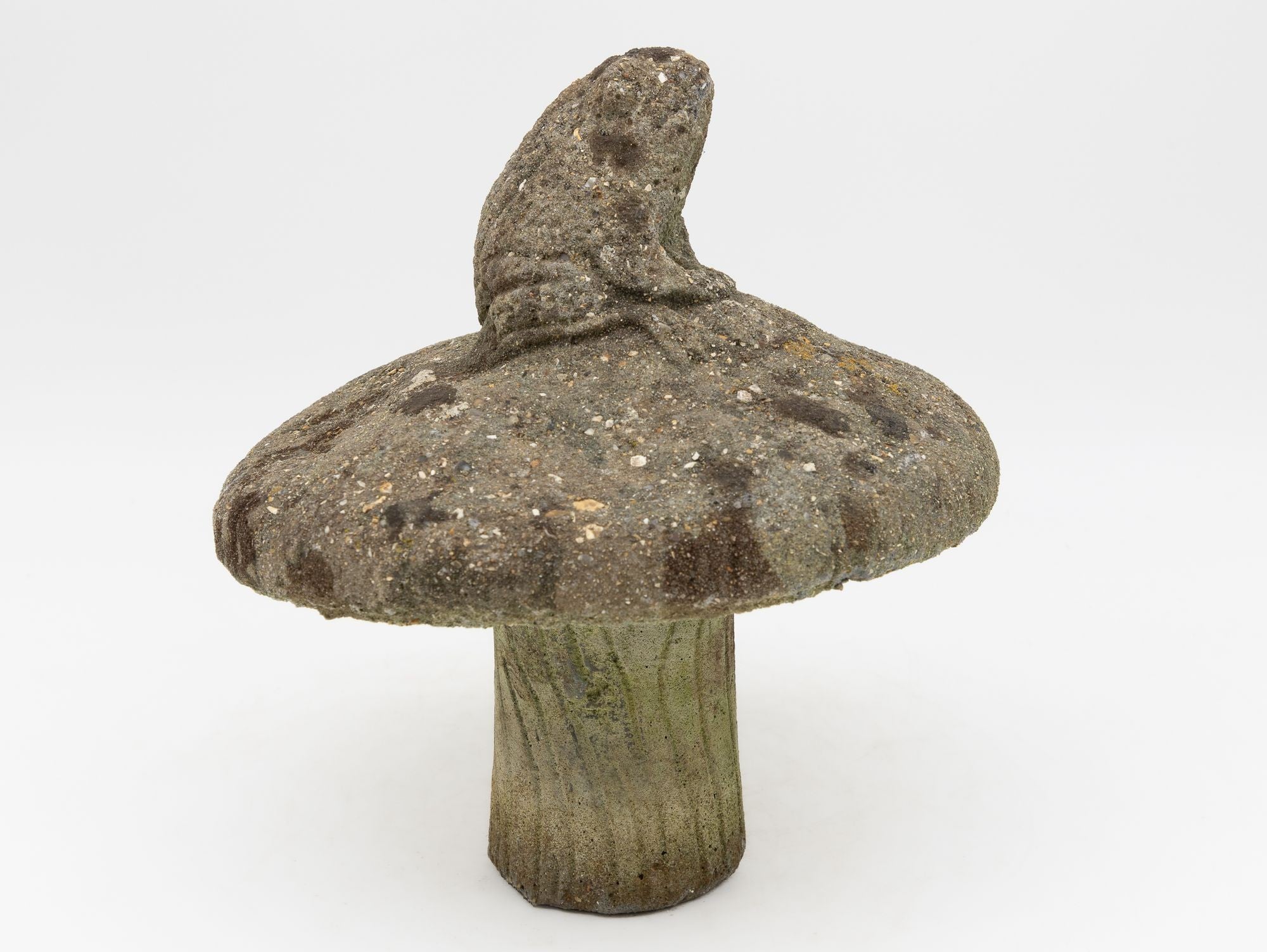 Composite Stone Toadstool Garden Ornament, English Mid 20th C.