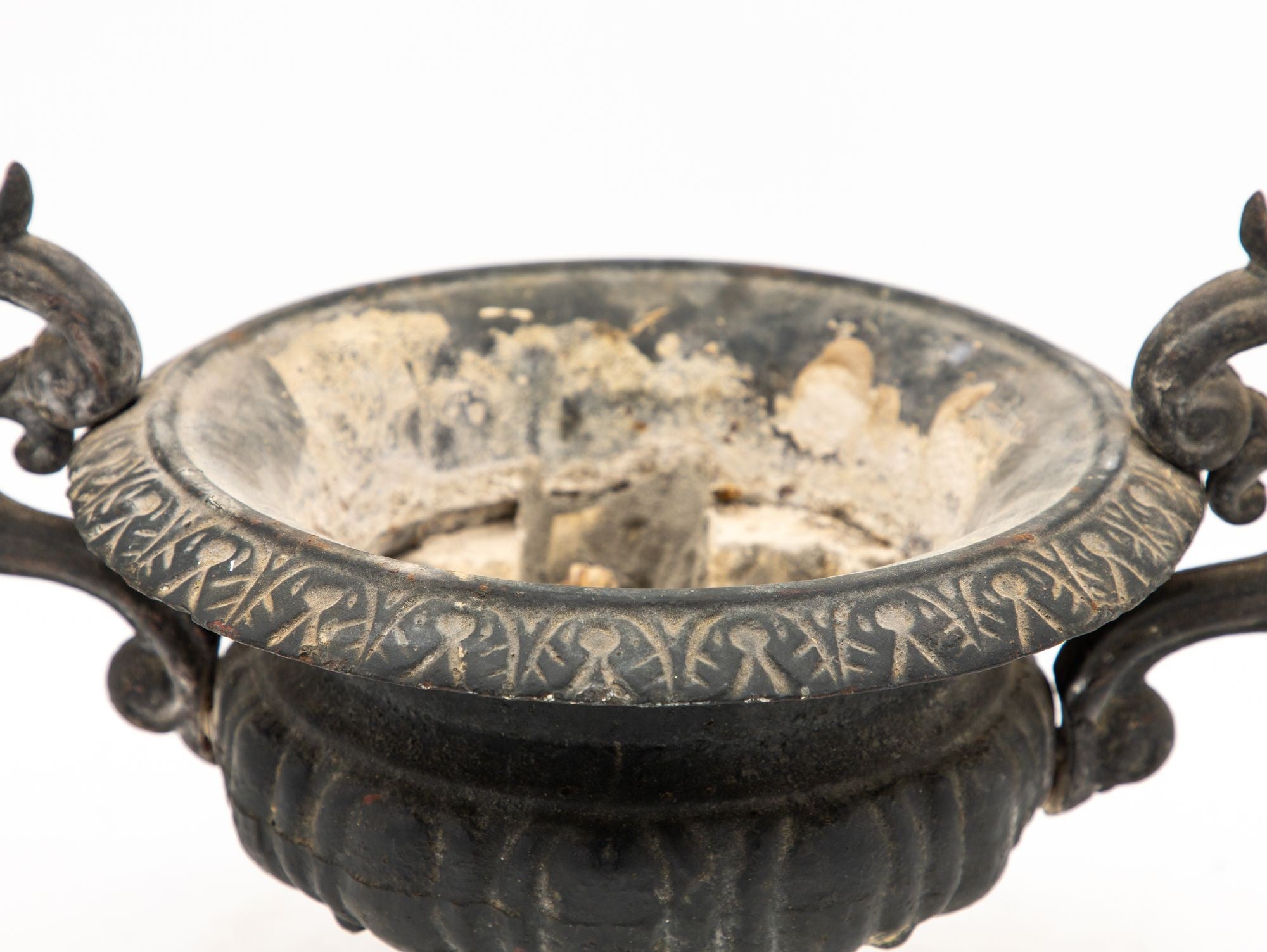Early 20th C. French Cast Iron Garden Urn