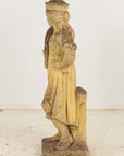 Woman Holding Sheaf of Wheat, Concrete Garden Ornament, England Mid 20th Century