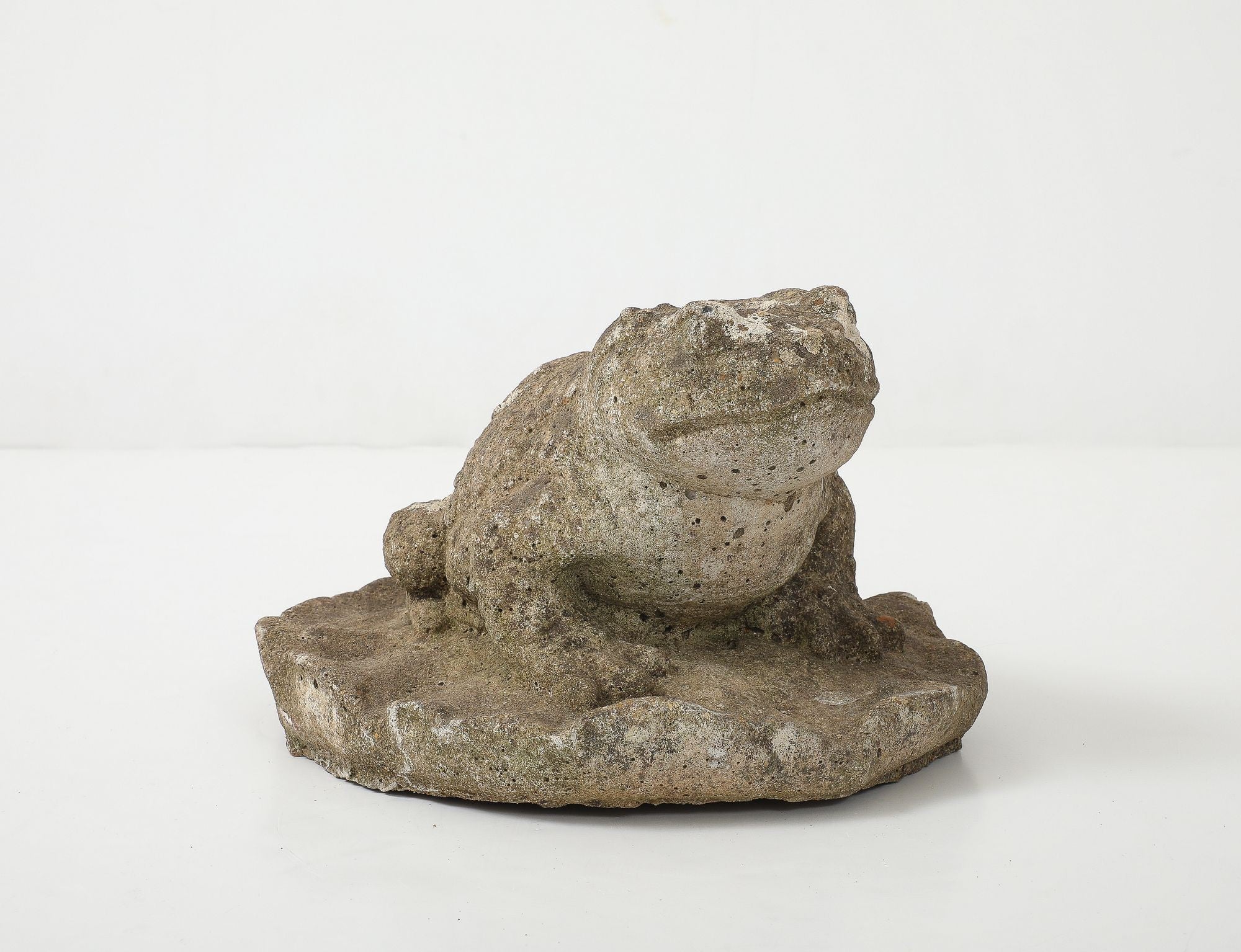 Reconstituted Stone Frog Garden Ornament, 20th Century