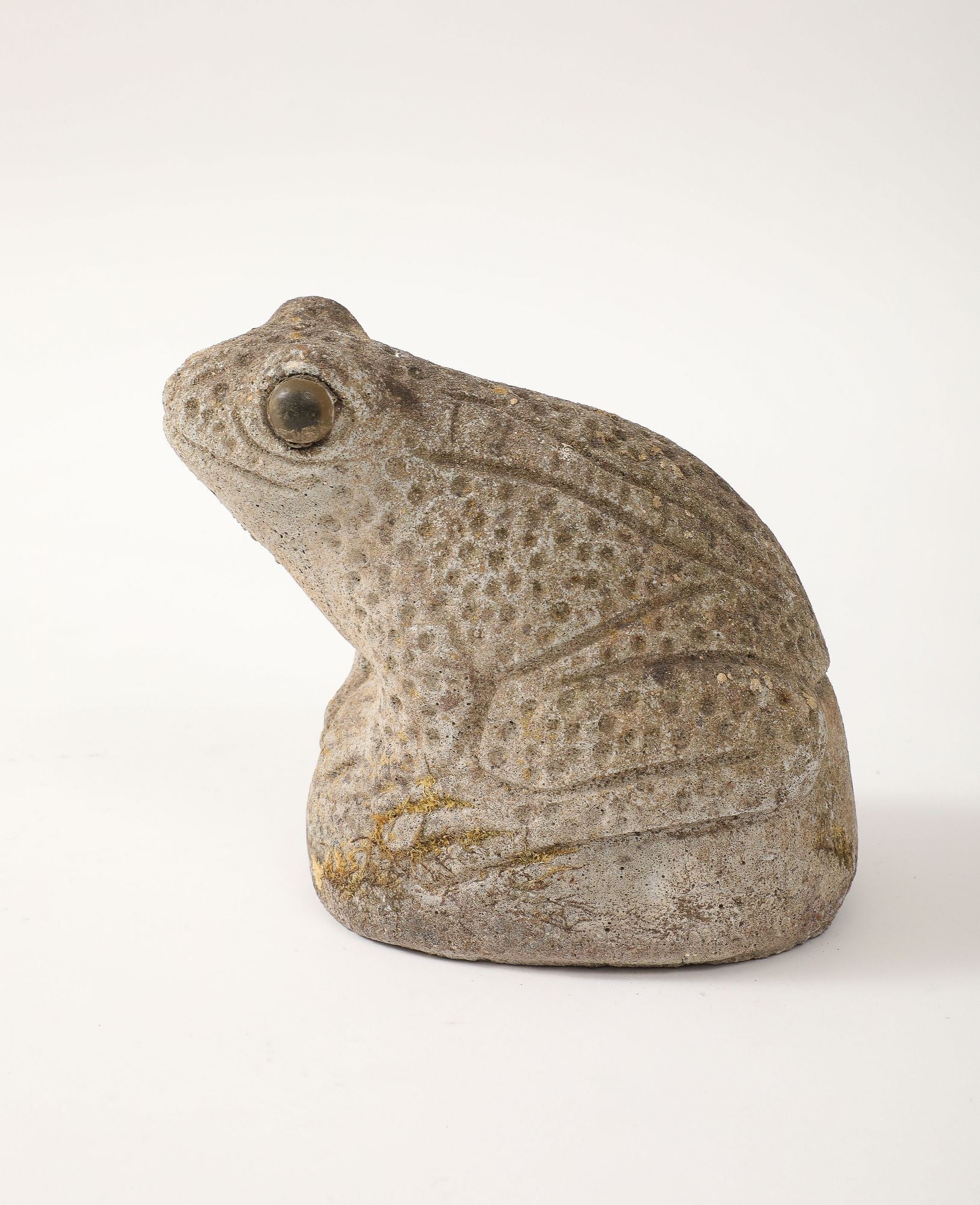 Reconstituted Stone Frog Garden Ornament, England 1960s