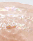 Pink Ceramic Bowl with Pearl Luster Stripe, 21st Century