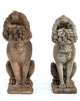 Matched Pair of Composite Stone Dogs with Fruit Baskets, England Mid 20th C.