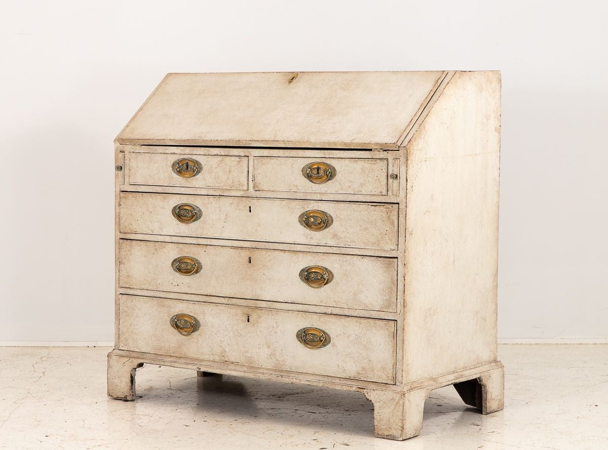 French Painted Secretary Desk with Fallfront, Mid 19th century