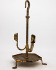 Spanish Gilt Iron Triple Candlestick or Stand, 1950s