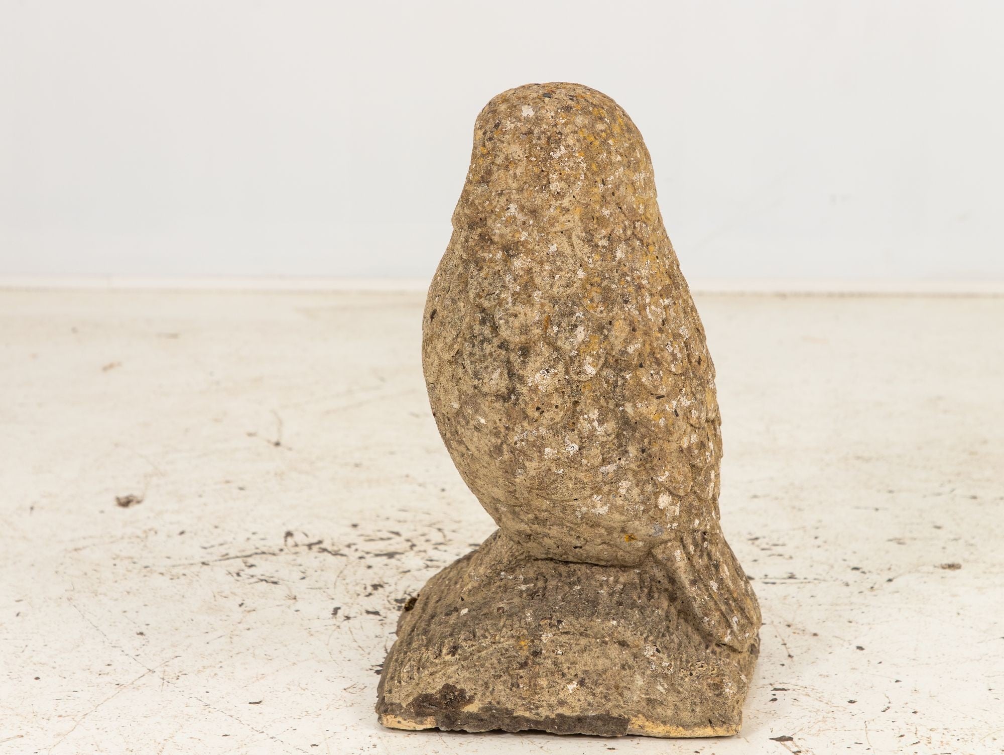 Vintage Stone Owl Garden Ornament