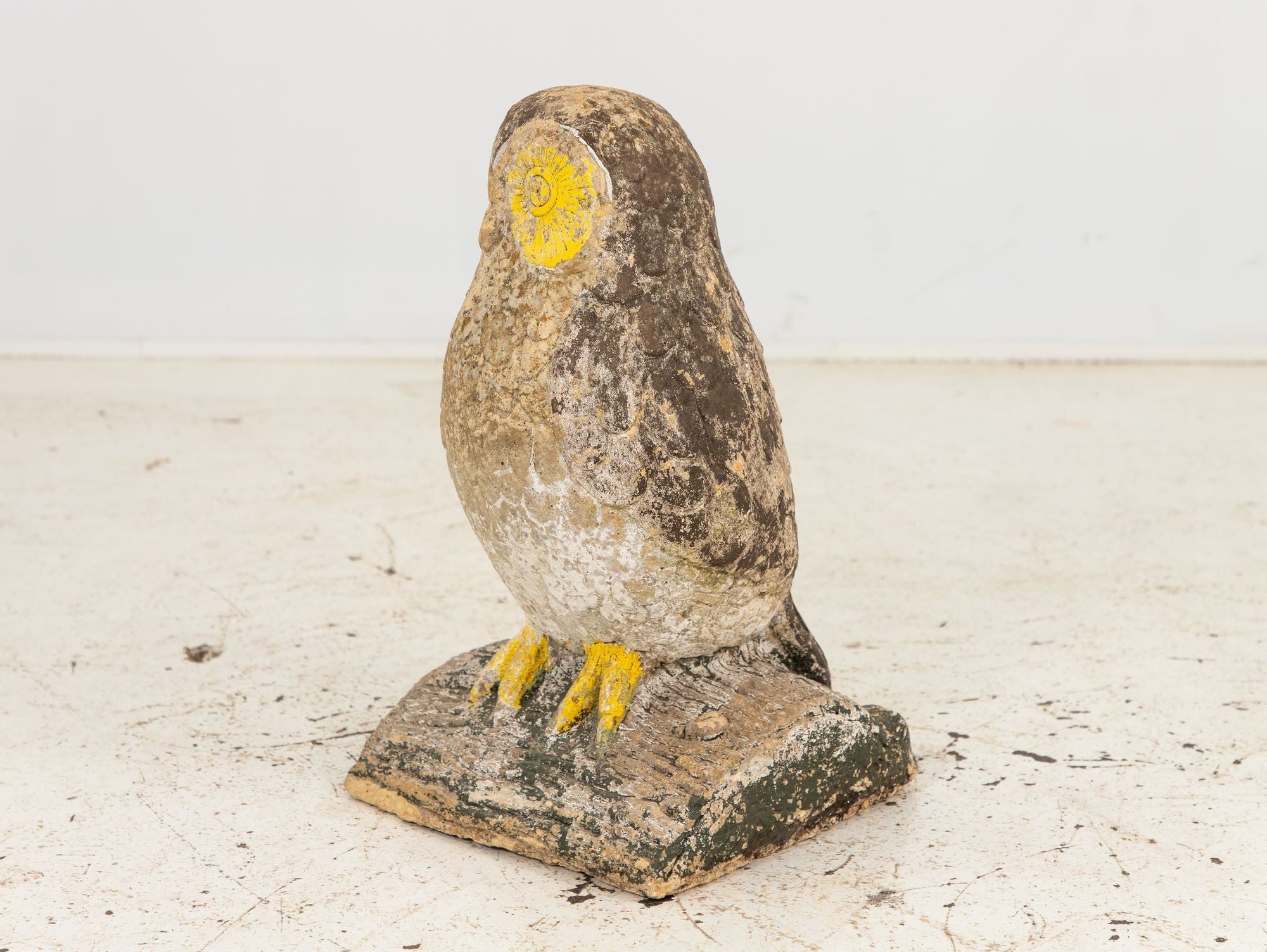 Vintage Stone Owl Garden Ornament