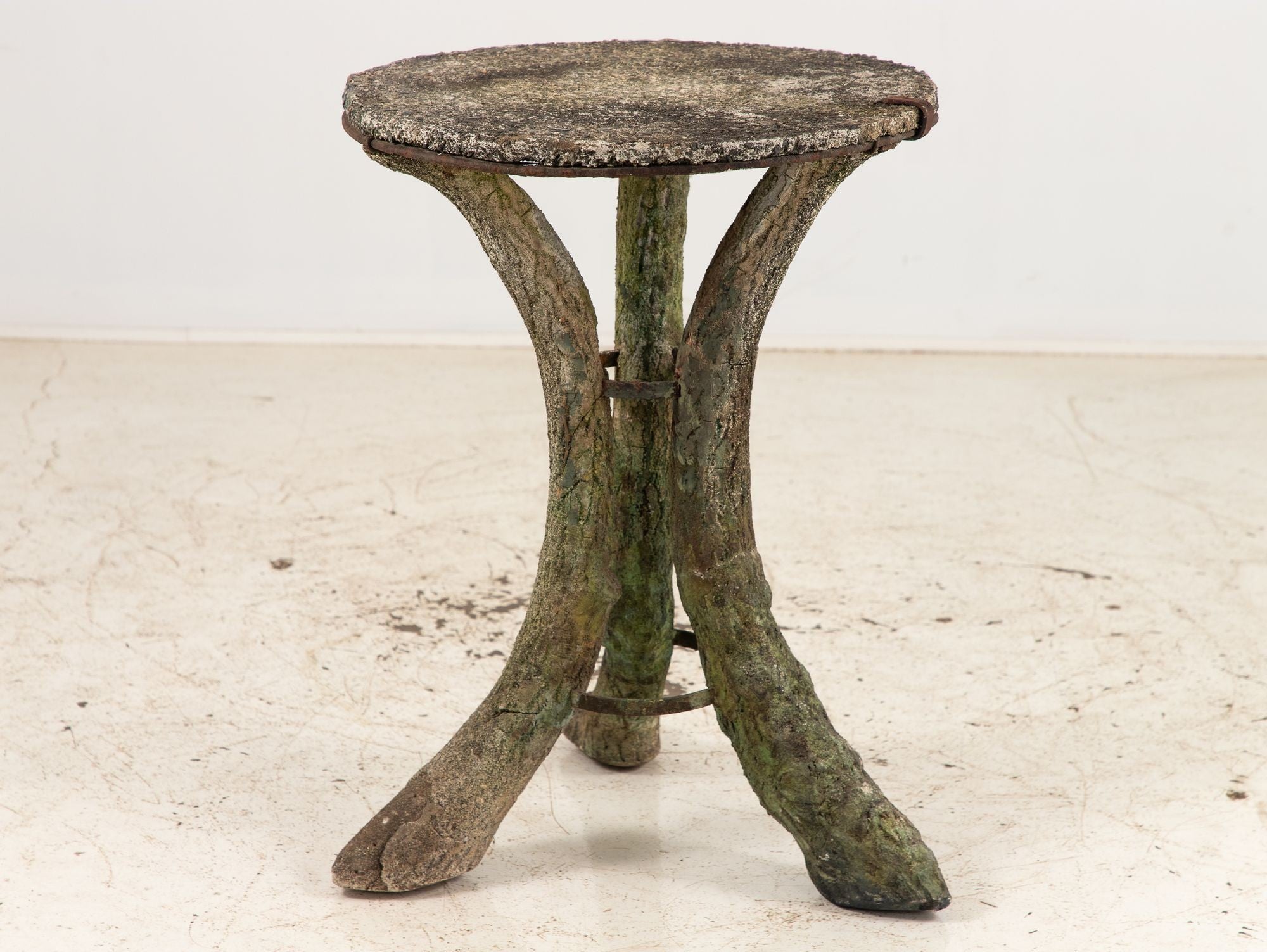 Faux Bois Reconstituted Stone Table, Scotland Early 20th C.