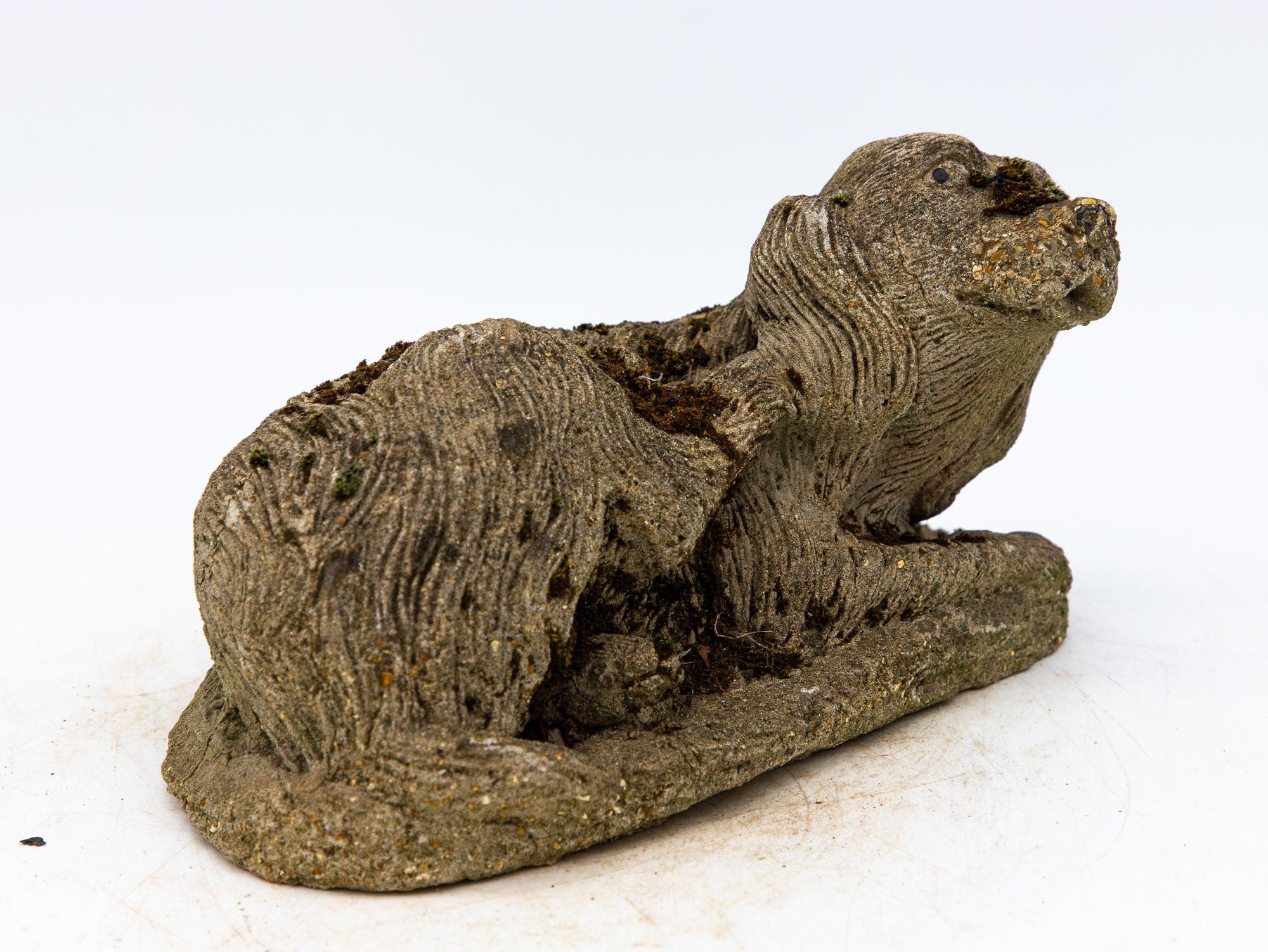 Reconstituted Stone Dog Spaniel Garden Ornament, England 20th Century