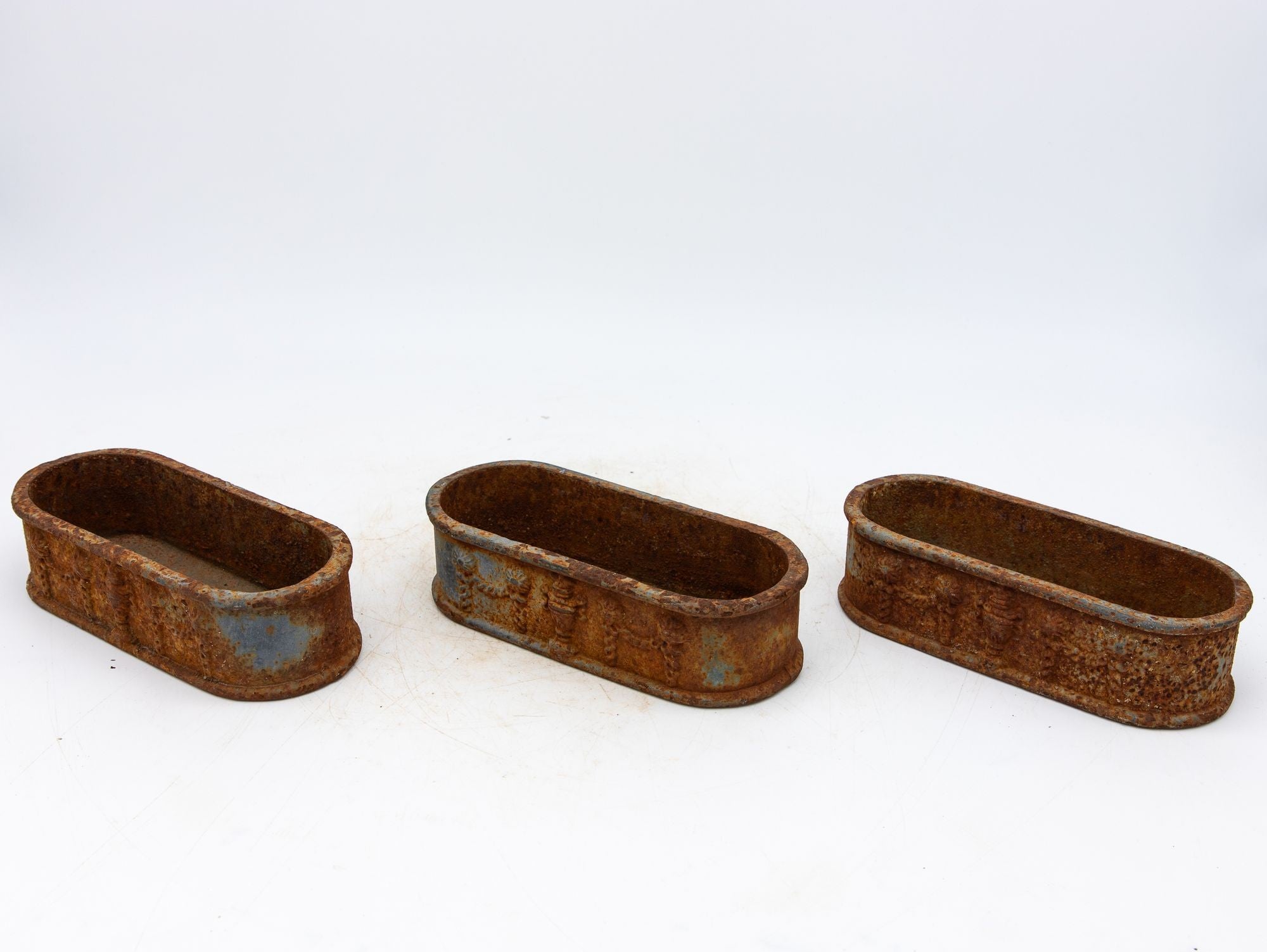 Small Cast Iron Oval Planter, France Early 20th C.