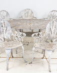 Pair White Painted Swan Back Aluminum Garden Armchairs, Sweden 1960s