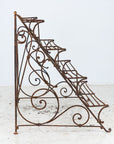 Scrollwork Four Tier Iron Plant Stand or Etagere, England Mid 20th Century