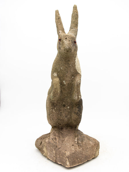 Reconstituted Stone Bunny, Rabbit, or Hare Garden Ornament, France 20t ...