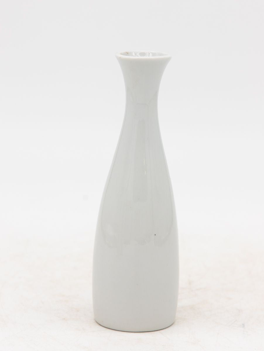 Collection of Three White Single Bud Vases, French Early 21st C.