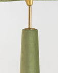 Pair of Moss Green Velvet Floor Lamps, French Late 20th C.