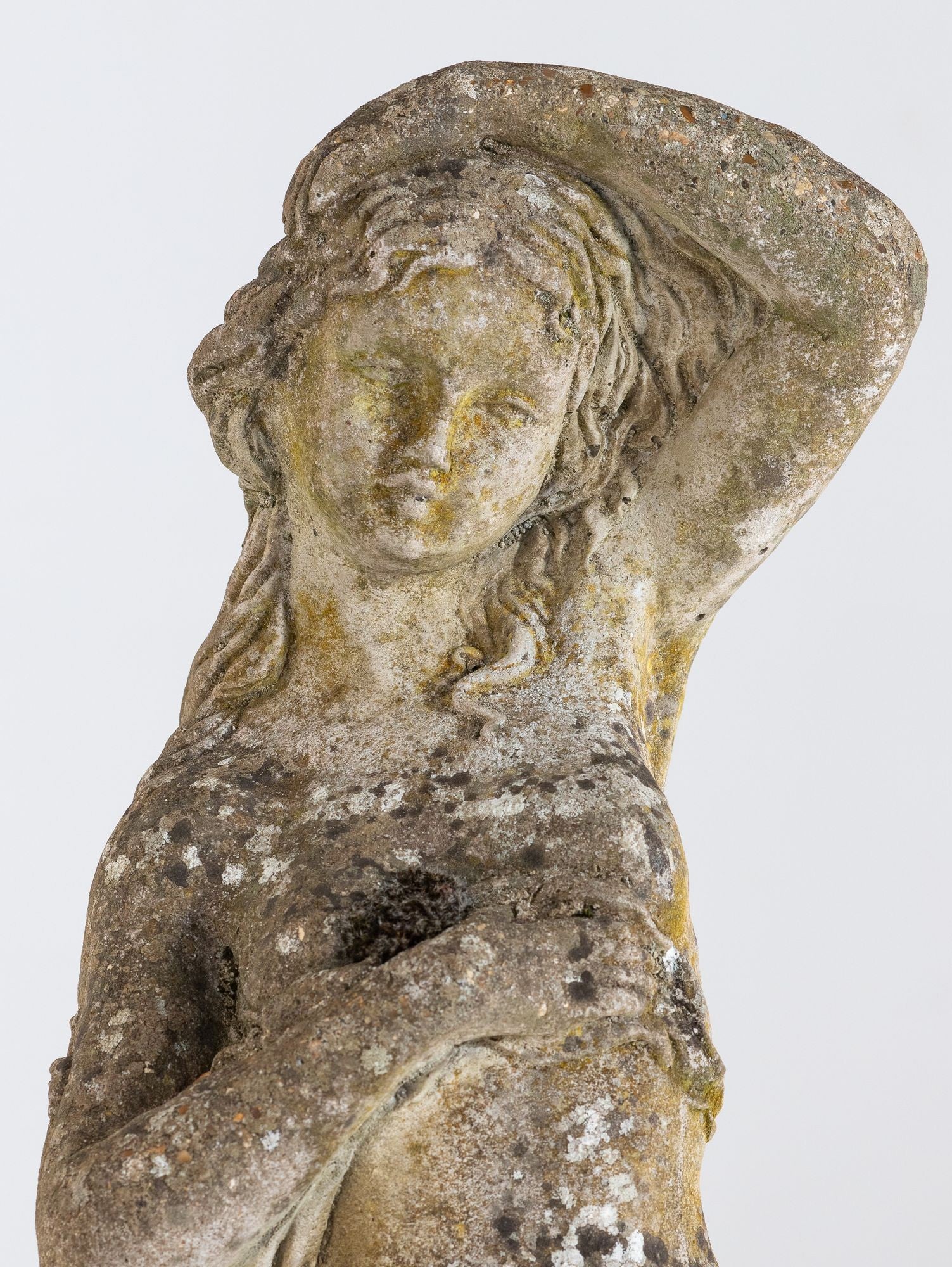 Composite Stone Figure of Venus Emerging from a Shell, England Mid 20th C.