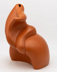 Modern Sculptural Terracotta Vase, England 1980s
