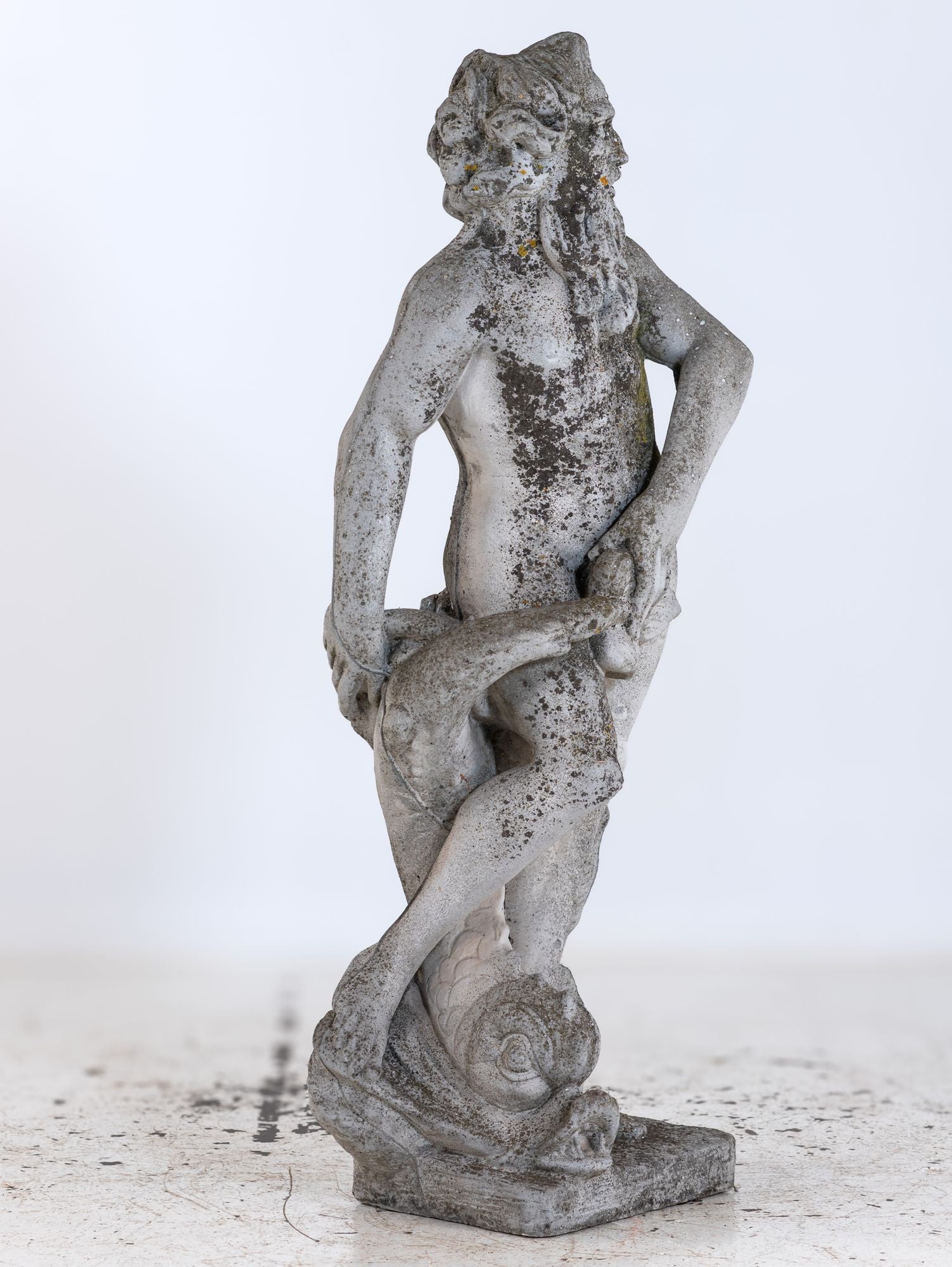 Limestone Garden Figure of Standing Neptune or Poseidon, Denmark circa 1930–50