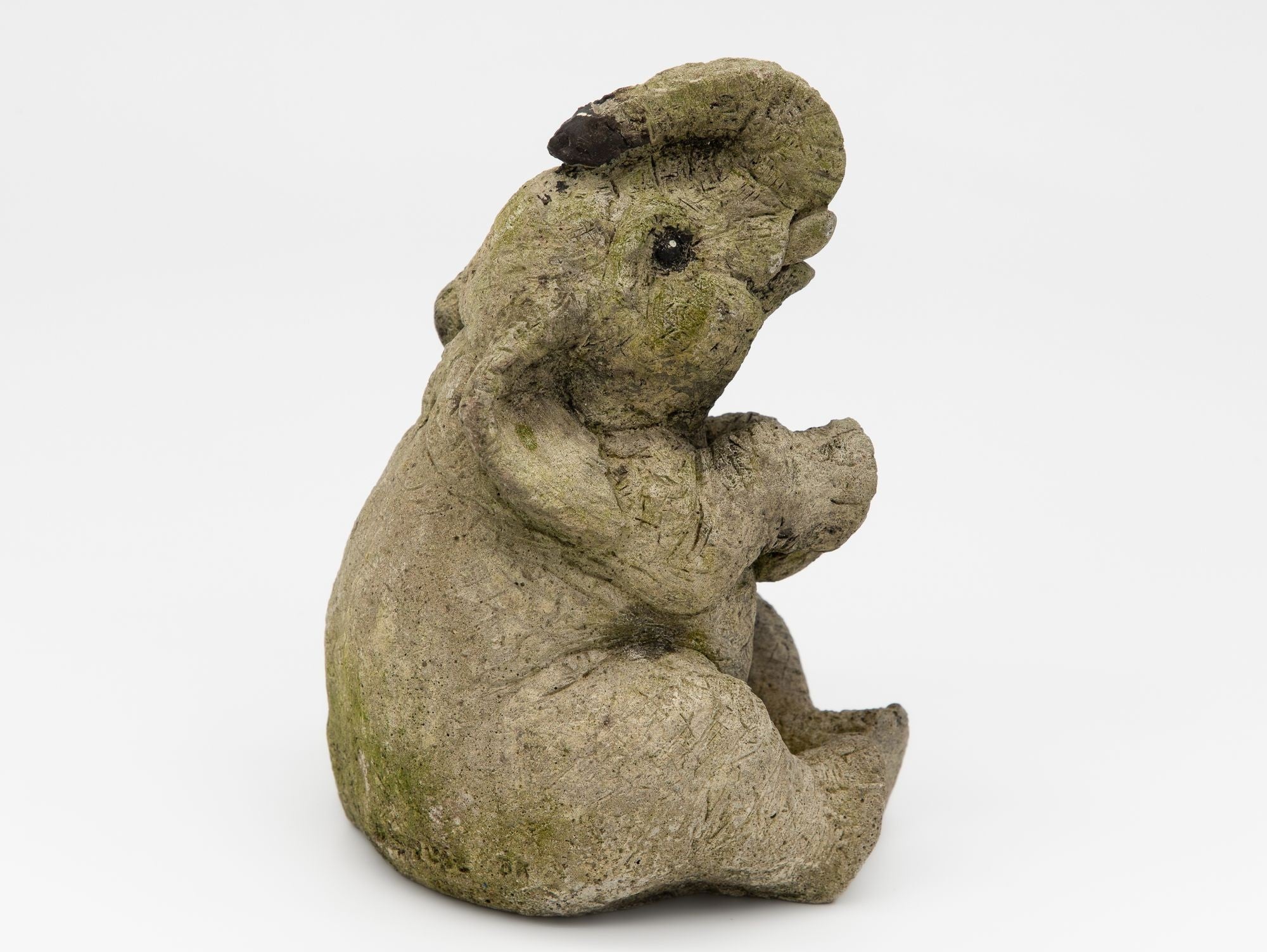 Composite Stone Elephant Garden Statue, England Late 20th C.