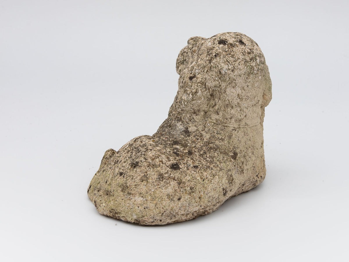 Vintage Reconstituted Stone Puppy or Dog Spaniel Garden Ornament, 20th Century