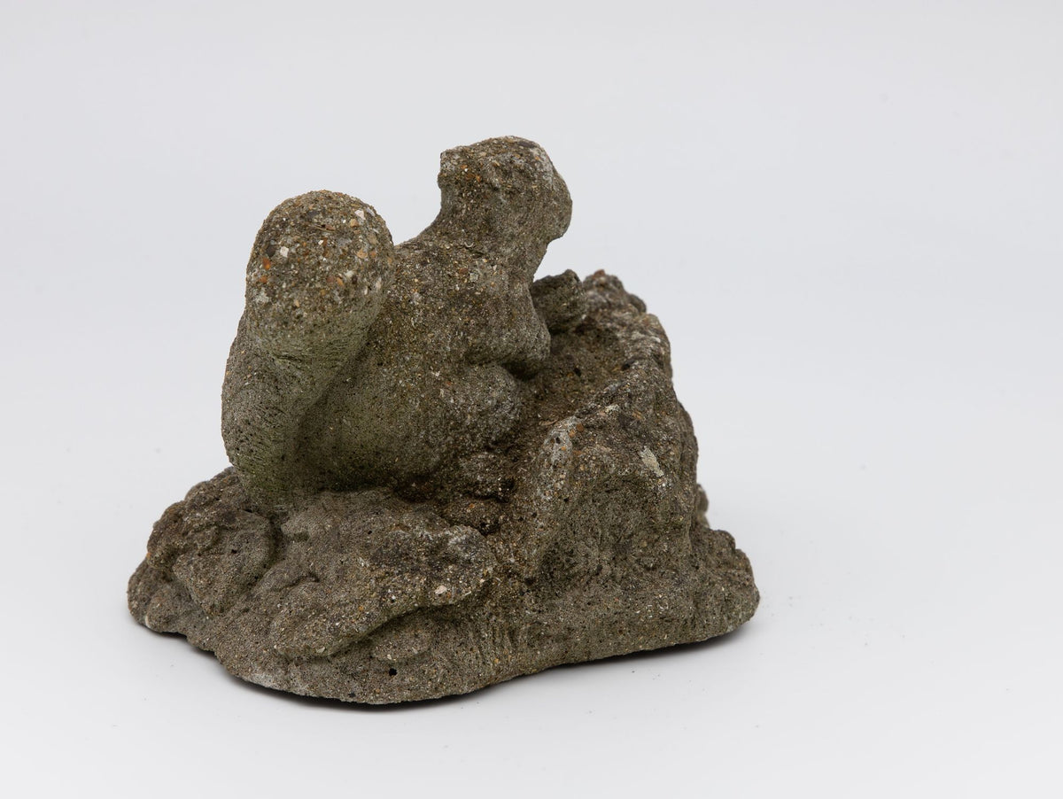 Reconstituted Stone Squirrel Garden Ornament, 20th Century