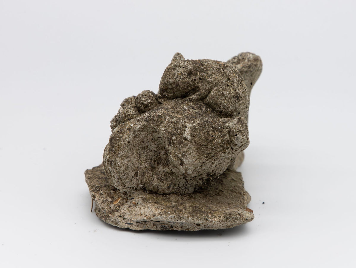 Reconstituted Stone Family of Mice Garden Ornament, England 20th C.
