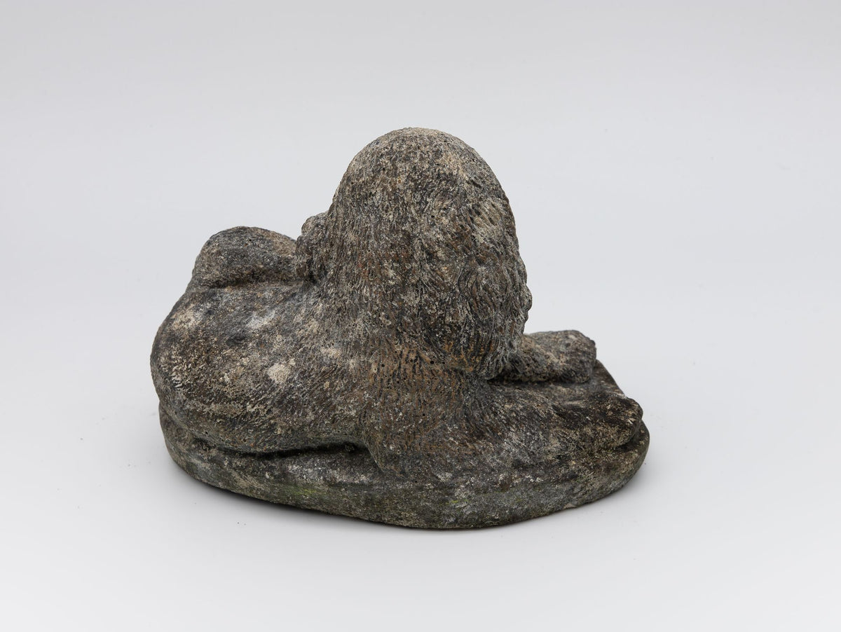 Reconstituted Stone Dog Spaniel Garden Ornament, England 20th Century