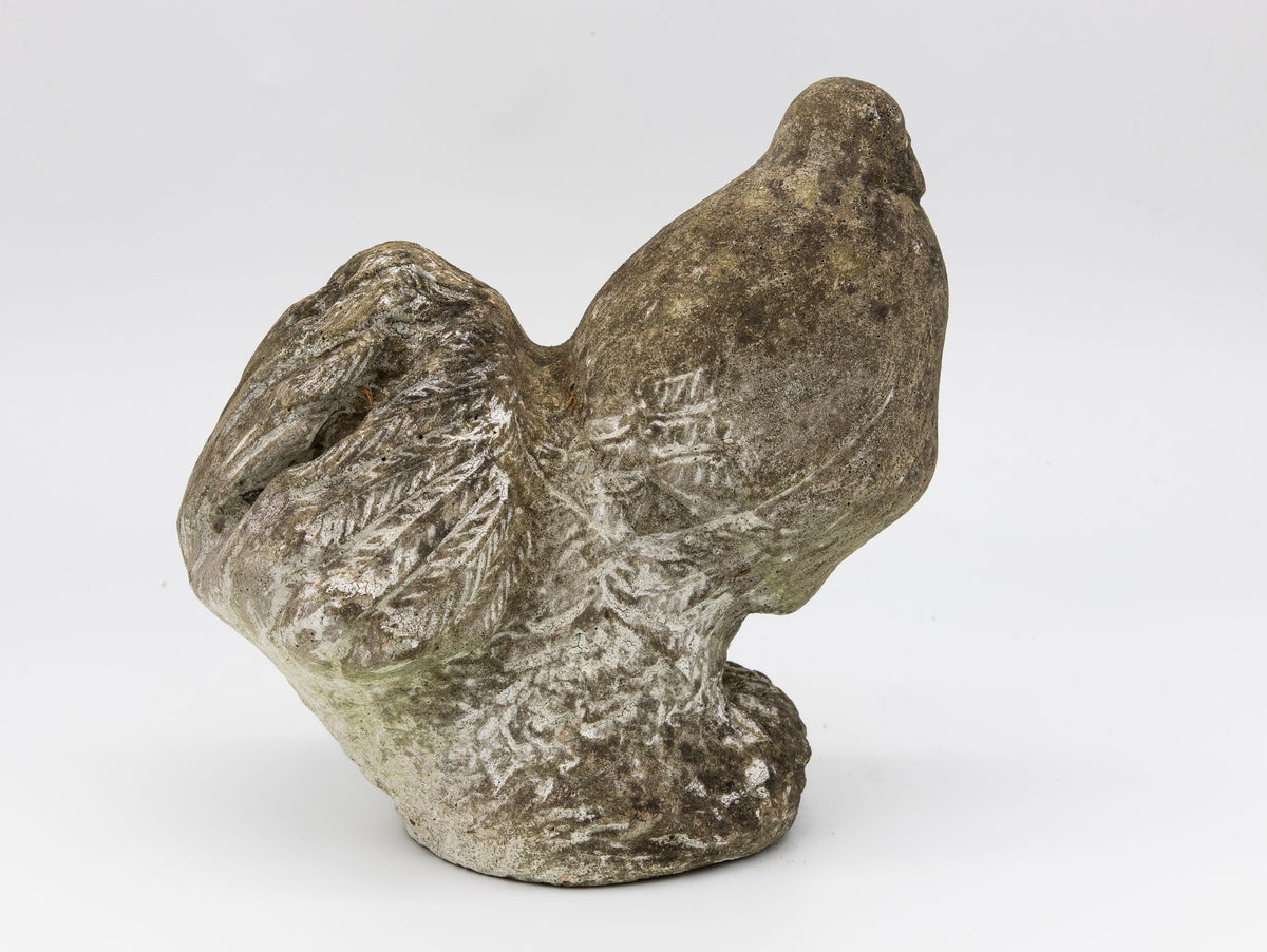 Reconstituted Stone Dove Garden Ornament, English Mid 20th C,