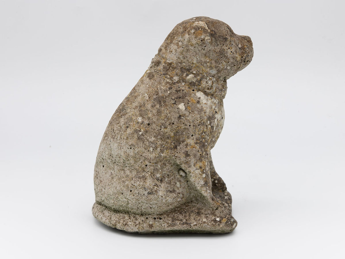 Composite Stone Bull Dog Garden Ornament, England 1970s