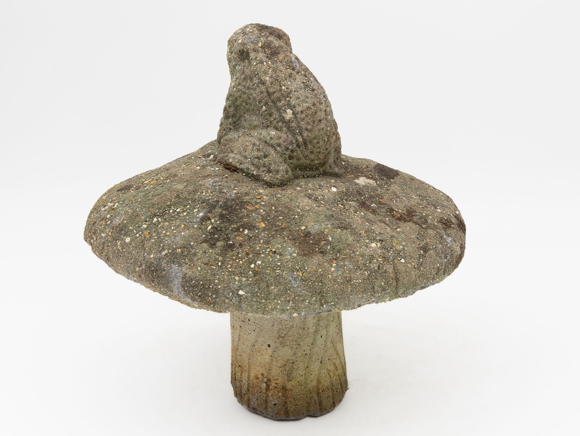 Composite Stone Toadstool Garden Ornament, English Mid 20th C.