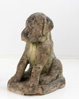 Pair of Composite Stone Boxer Dog Garden Statues, England 1960s