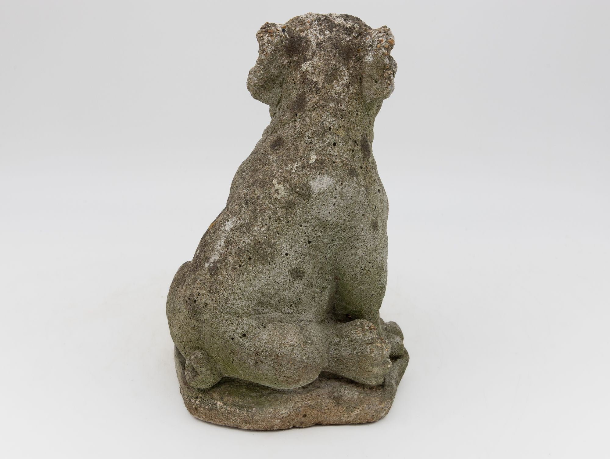 Composite Stone Bull Dog Garden Ornaments, England 1970s