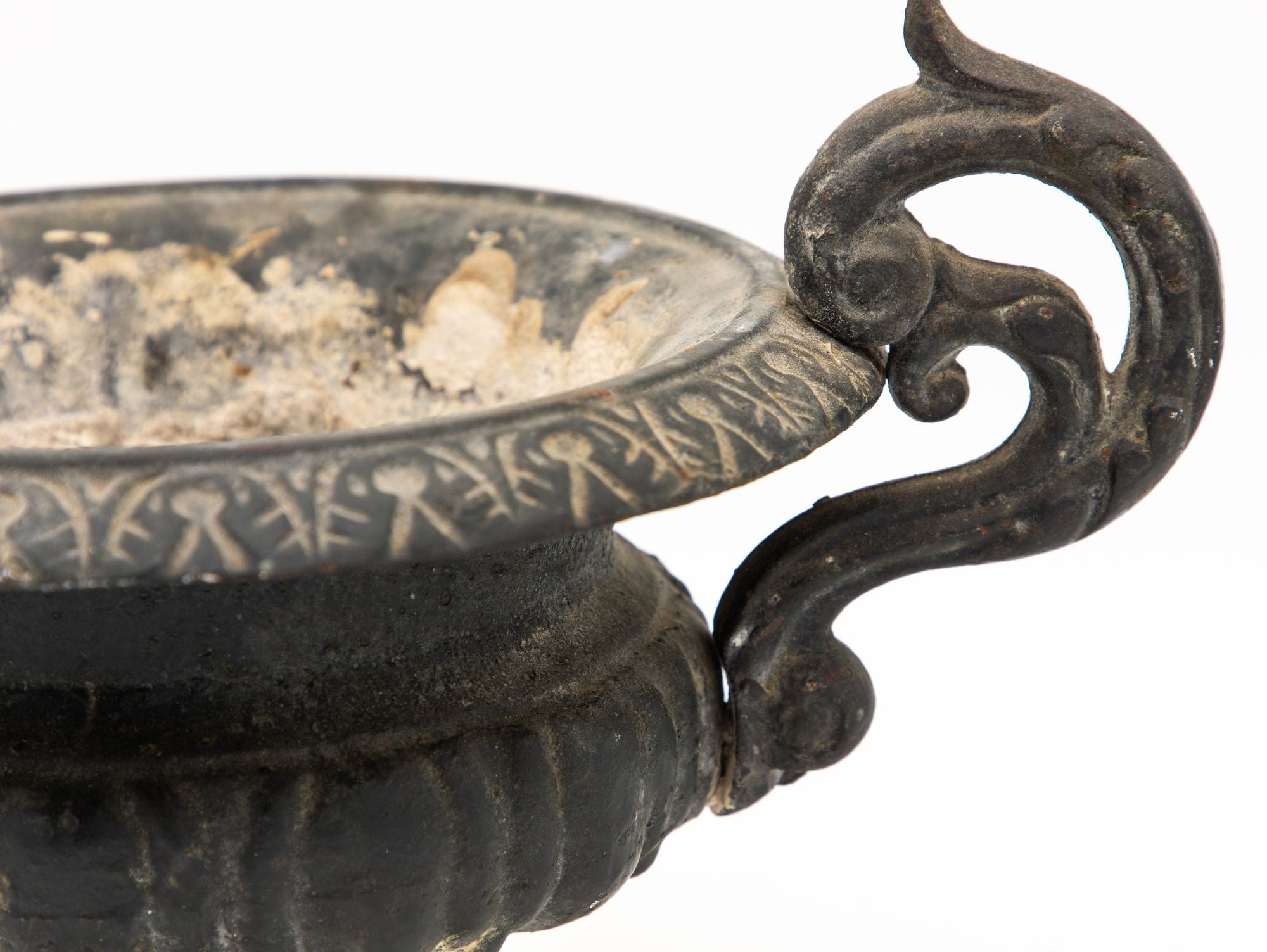 Early 20th C. French Cast Iron Garden Urn