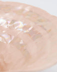 Pink Ceramic Bowl with Pearl Luster Stripe, 21st Century
