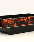 Tortoise Lucite Cocktail Table with Inerior Lights, France 1970s