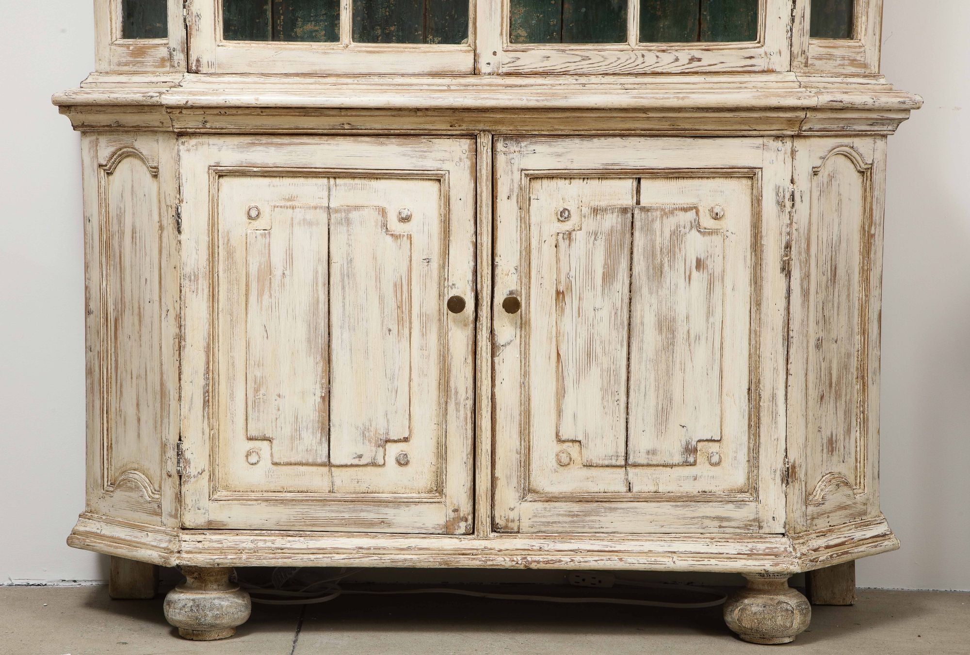 Early 19th century Swedish Vitrine White Painted Pine