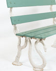 Iron Serpent and Twig Garden Bench, English Mid 20th C.